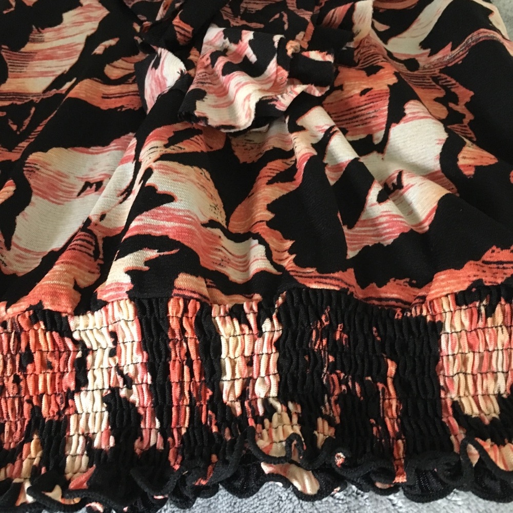 Style & Co Ruffle Front Colorful Top Size P (0) - Picture 6 of 8